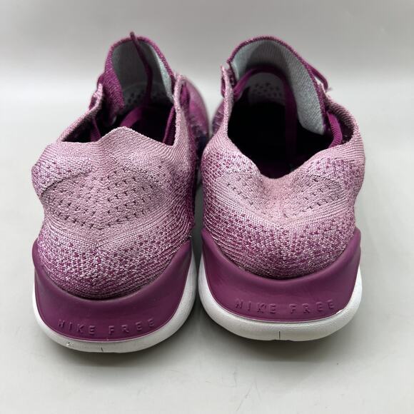 Nike Free RN Flyknit Running Shoes Women Size 9 Purple Lightweight Low Sneakers - Picture 4 of 8